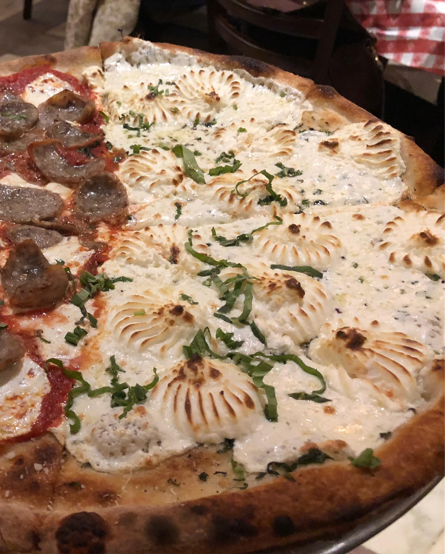 The famous clam pizza at Lombardi’s