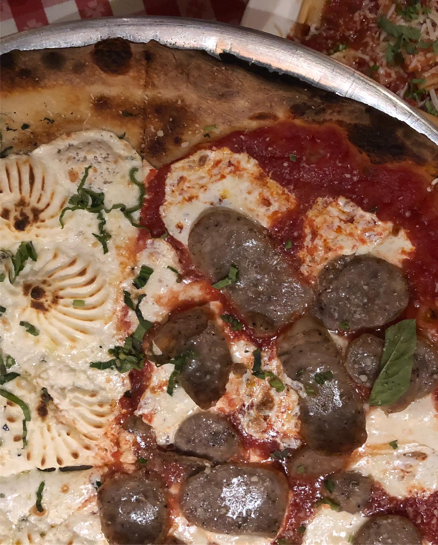 The famous clam pizza at Lombardi’s