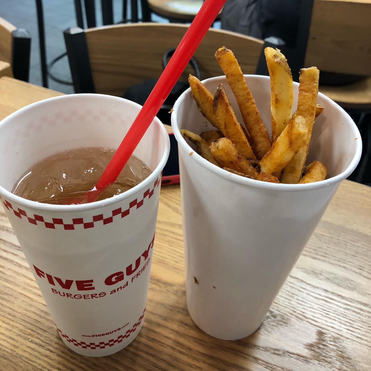 Cheese Burger and Fries at Five Guys