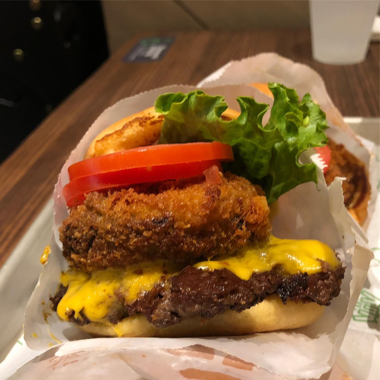Burger and Fries at Shake Shack