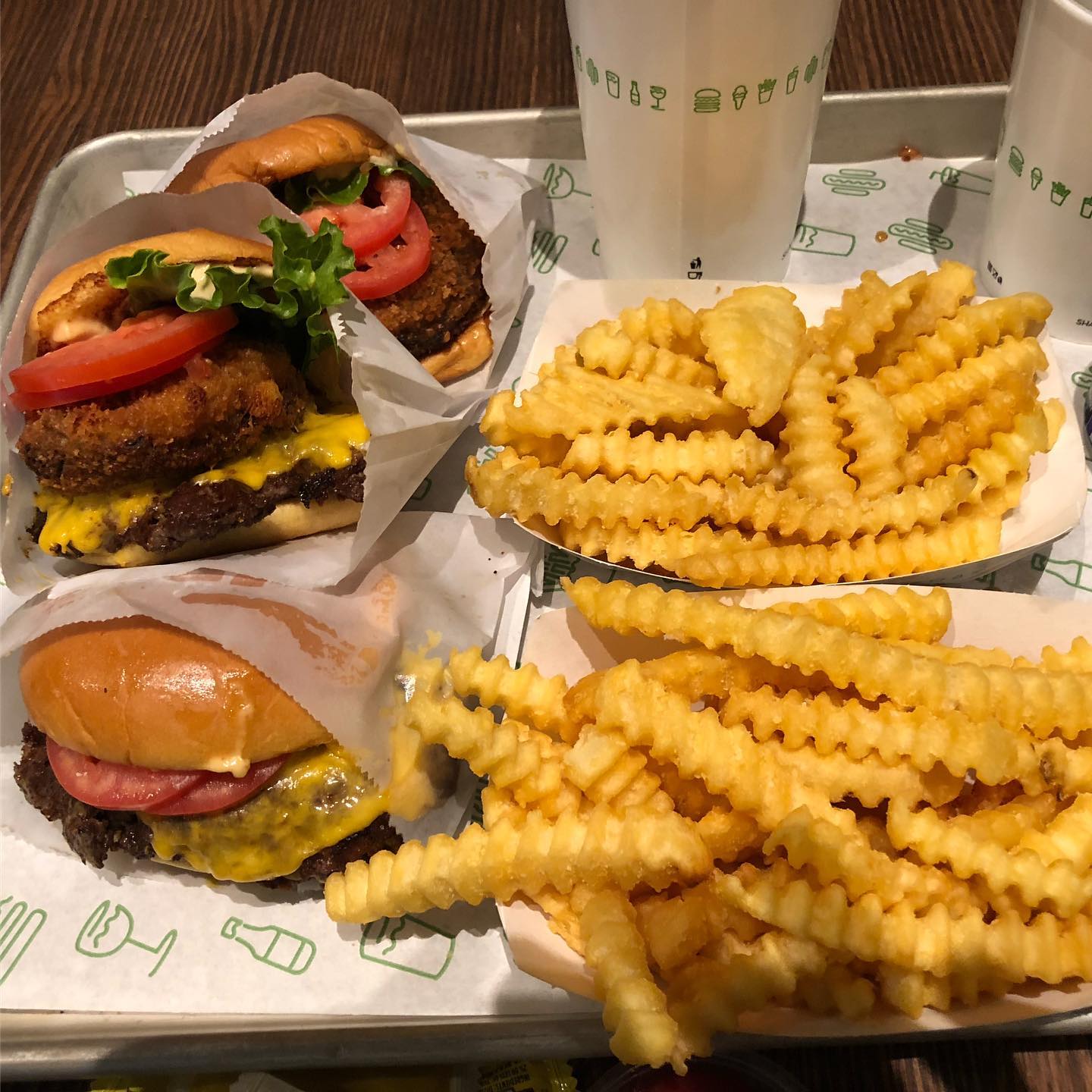 Burger and Fries at Shake Shack