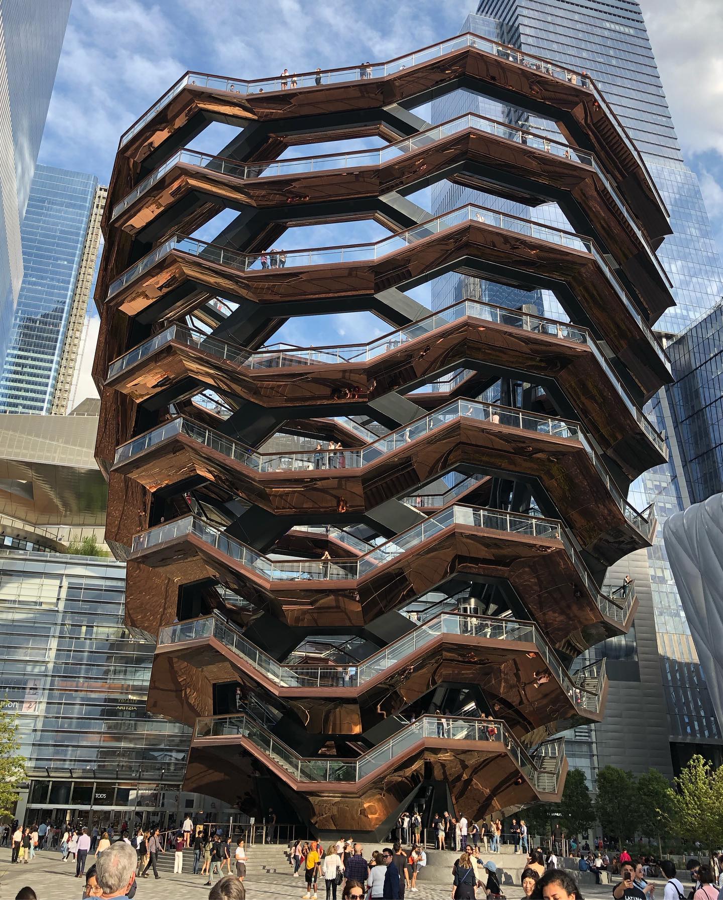 Stairway in a round at Hudson Yard - The Vessel