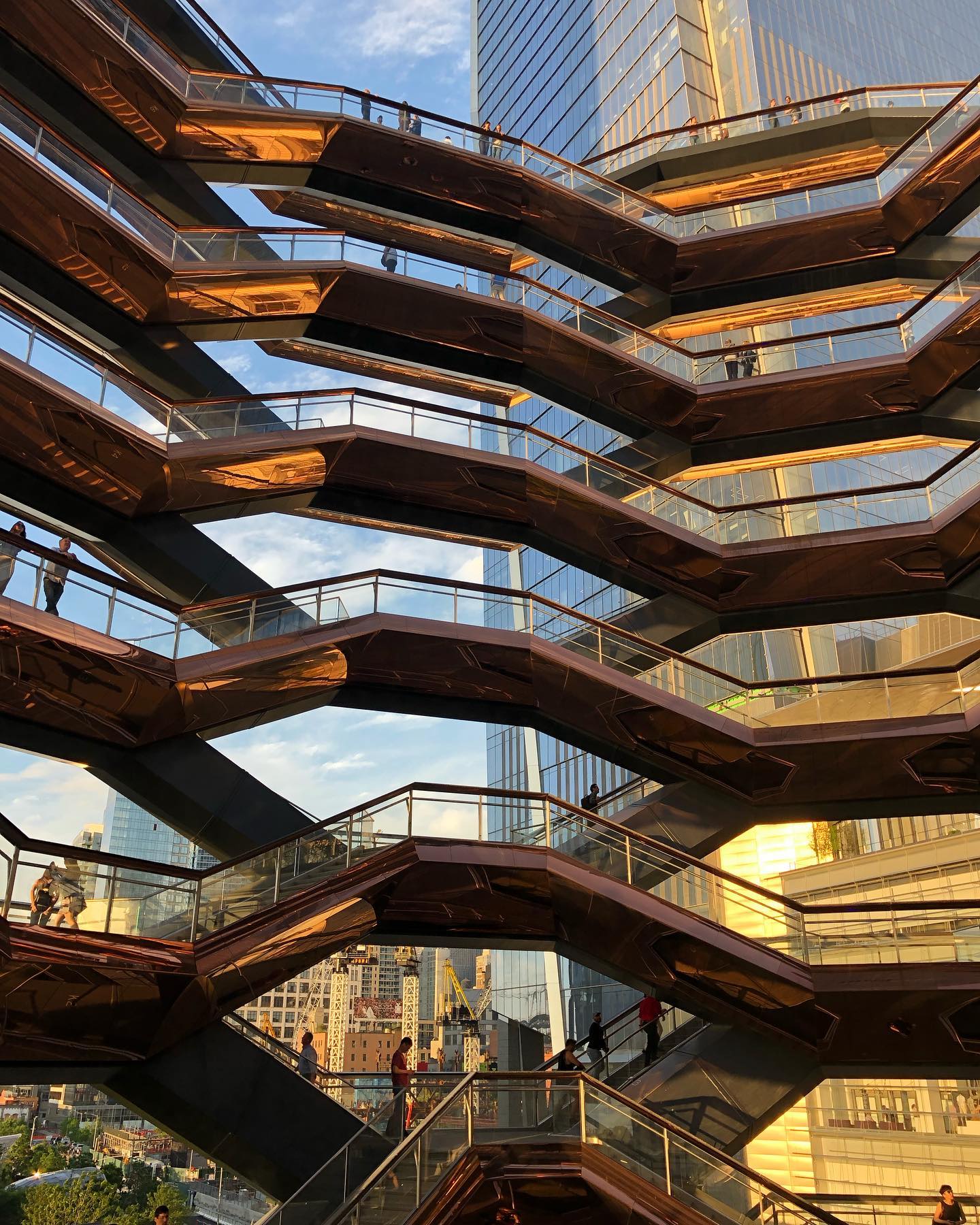 Stairway in a round at Hudson Yard - The Vessel