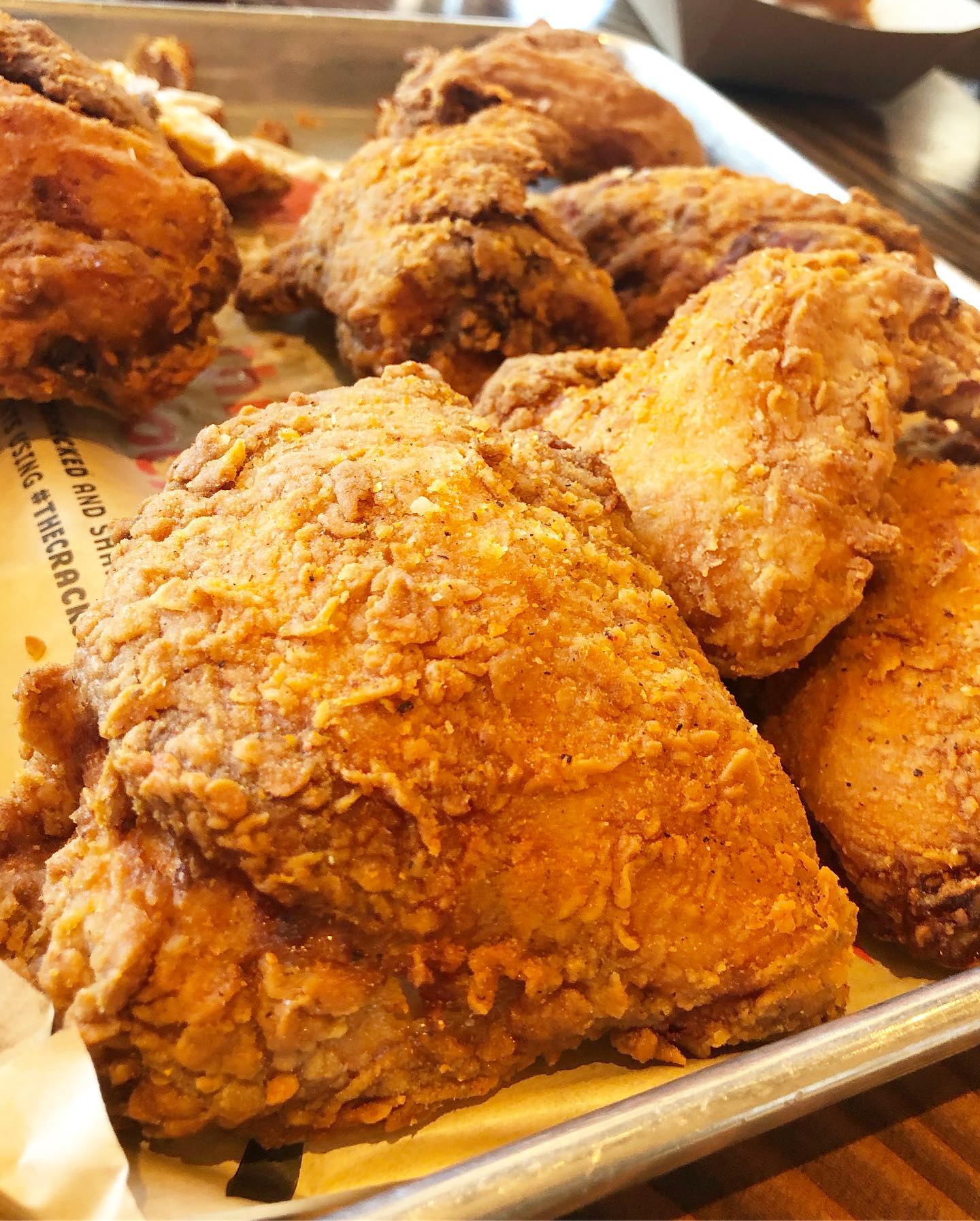 Deviled Eggs, fried chicken, and spicy chicken sandwiches at Crack Shack