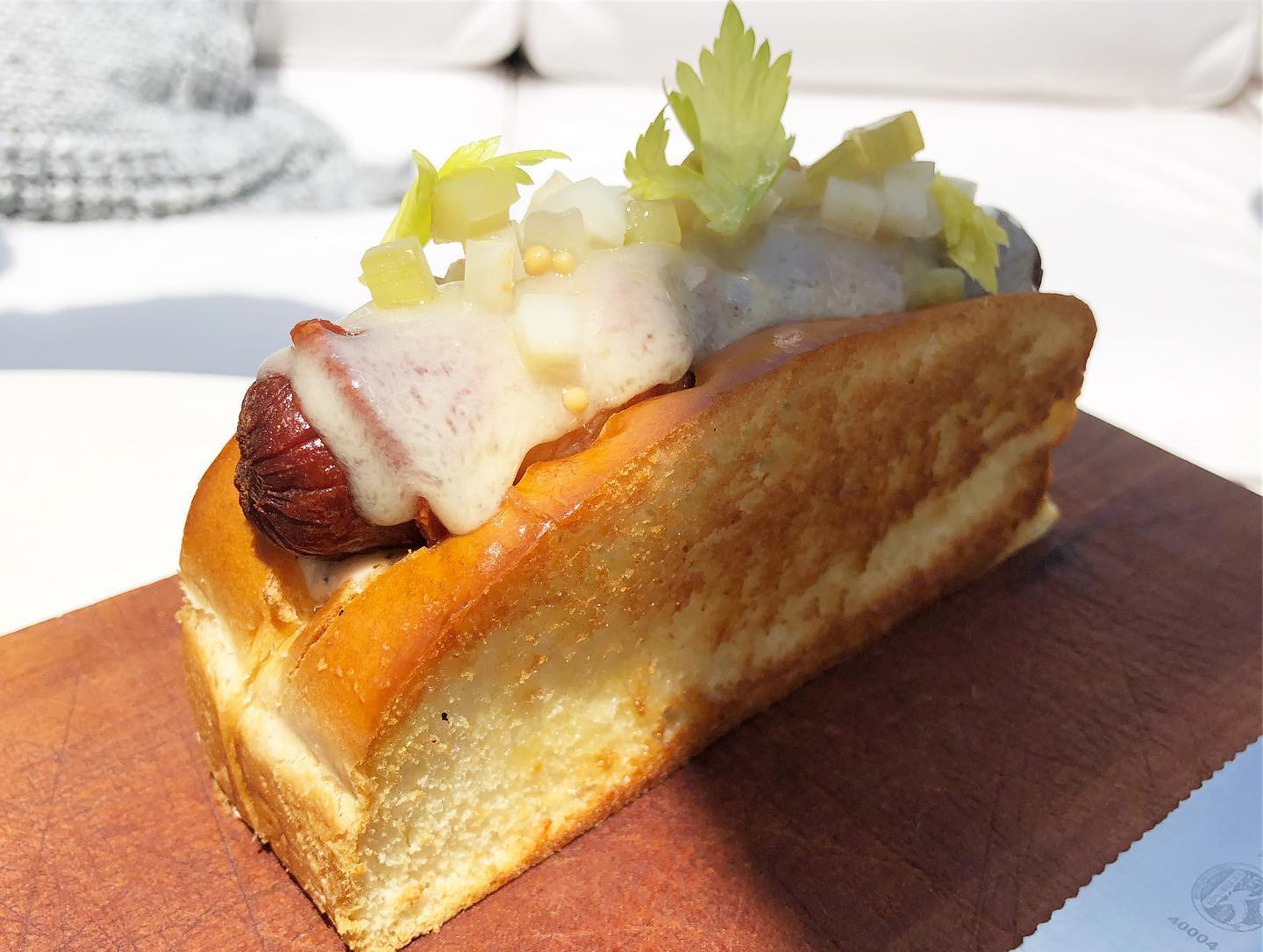 Dry Aged Beef Burger at the rooftop restaurant at NoMad