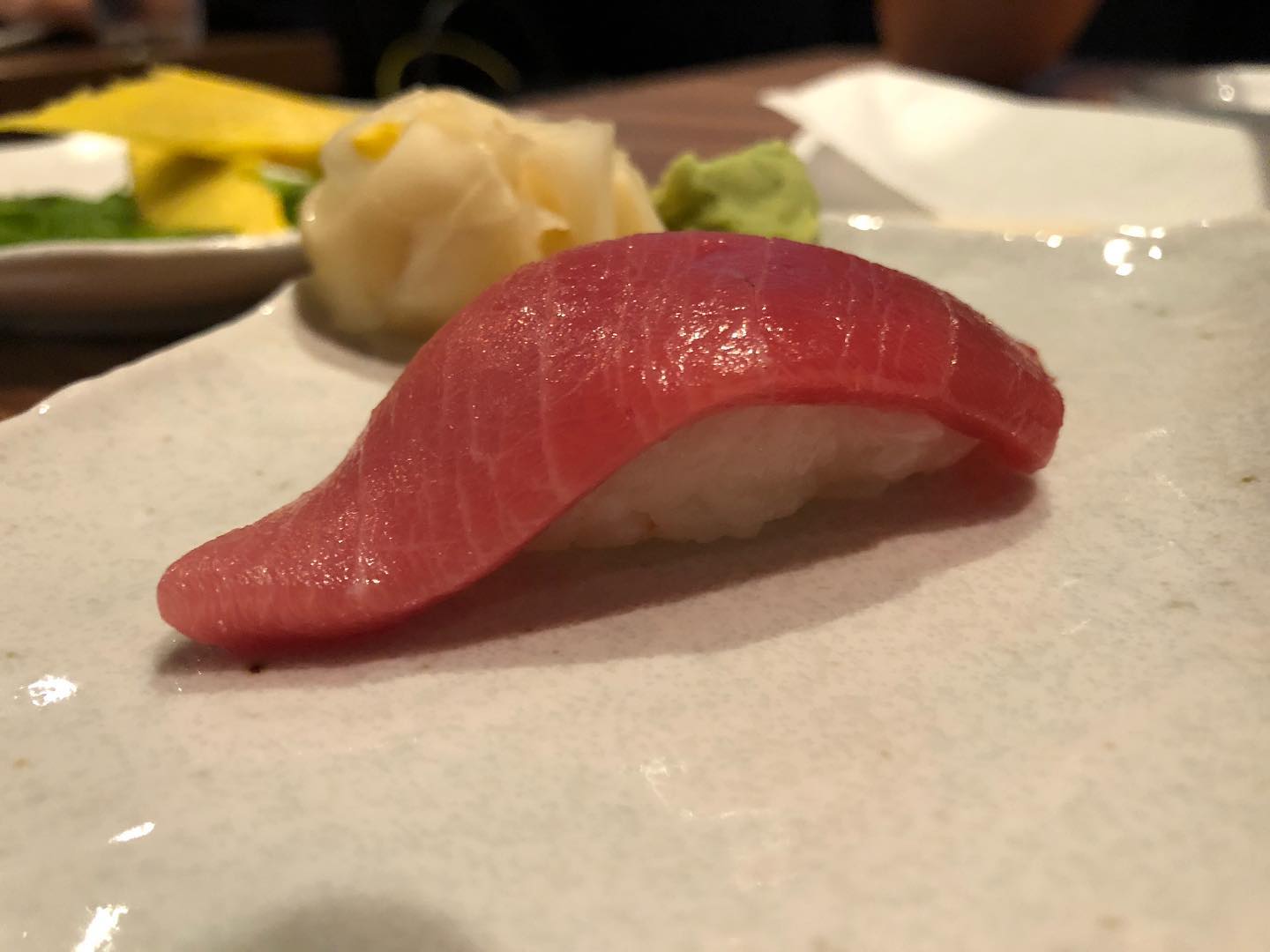 Blue fin tuna toro sushi