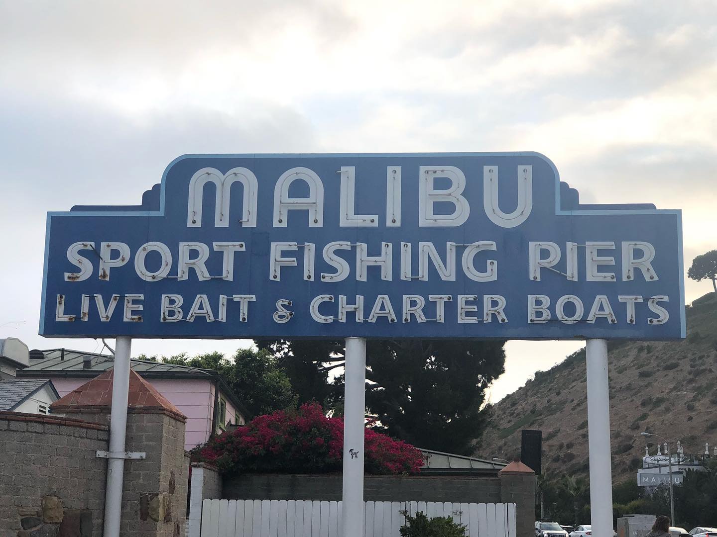 Malibu Sport Fishing Pier with the iconic sign