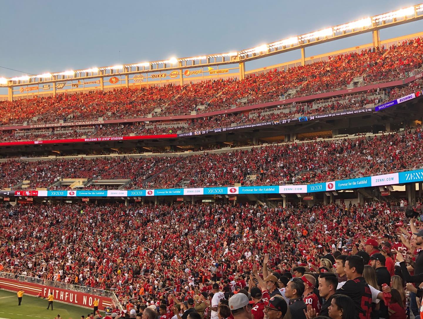 Watching my Cleveland Browns play at SF 49ers, at Levi’s Stadium