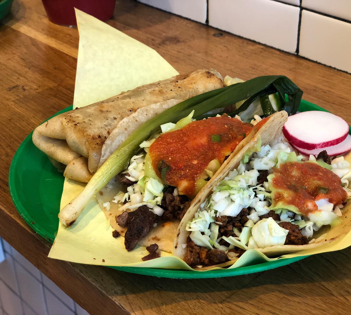 Chorizo and Steak Tacos from Sonoratown in DTLA