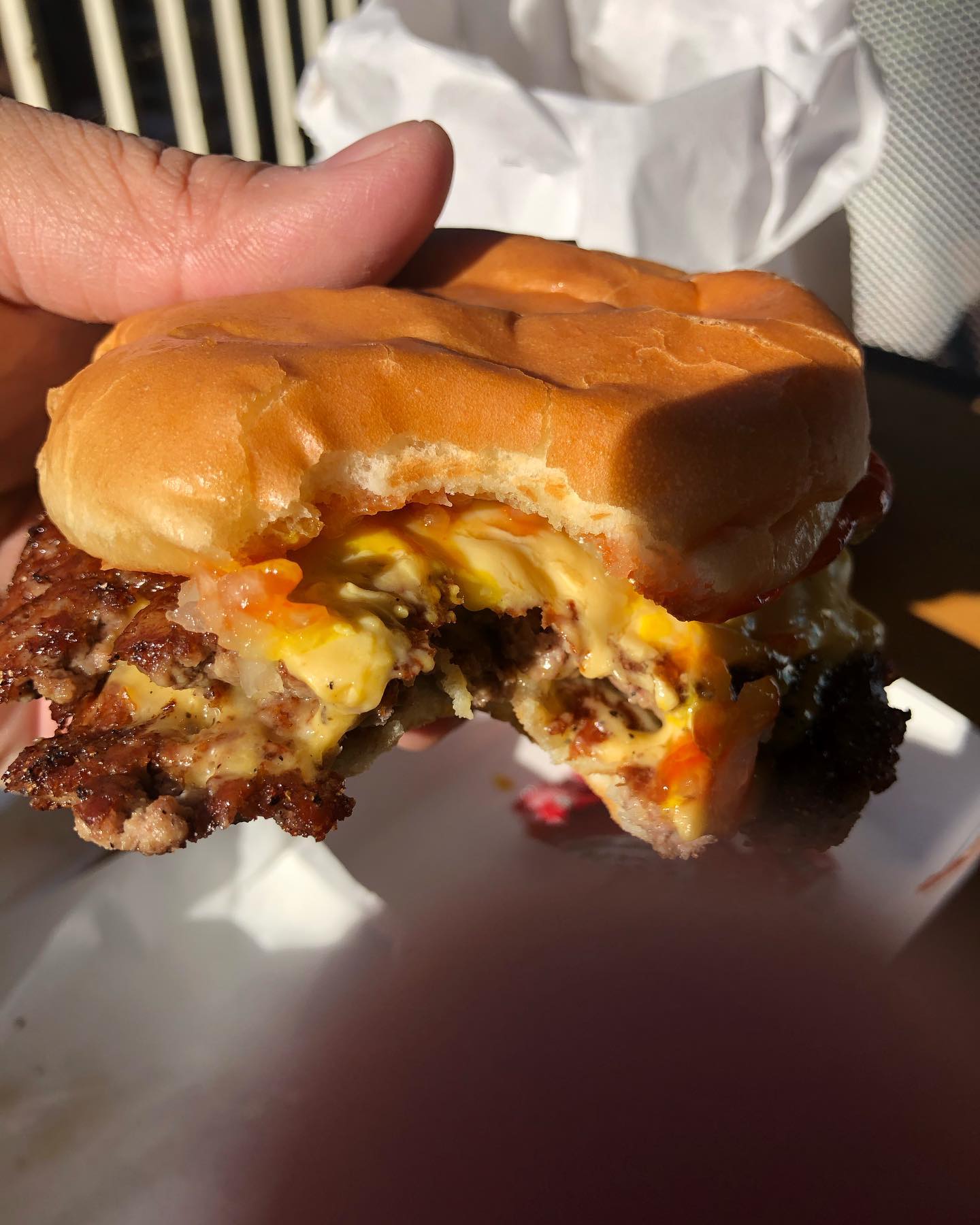 Double Cheese Smashed Burger from Burgers Never Say Die