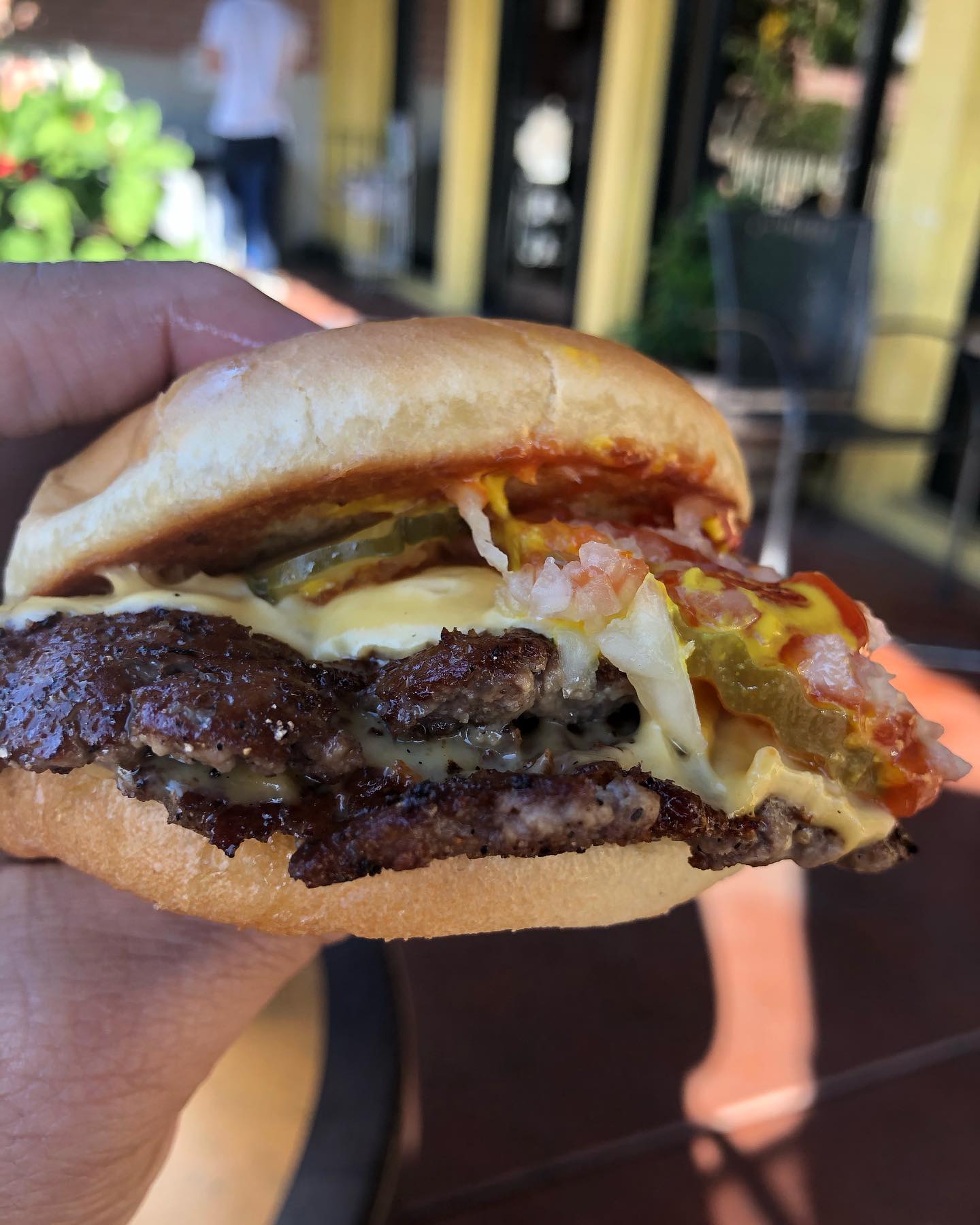Double Cheese Smashed Burger from Burgers Never Say Die