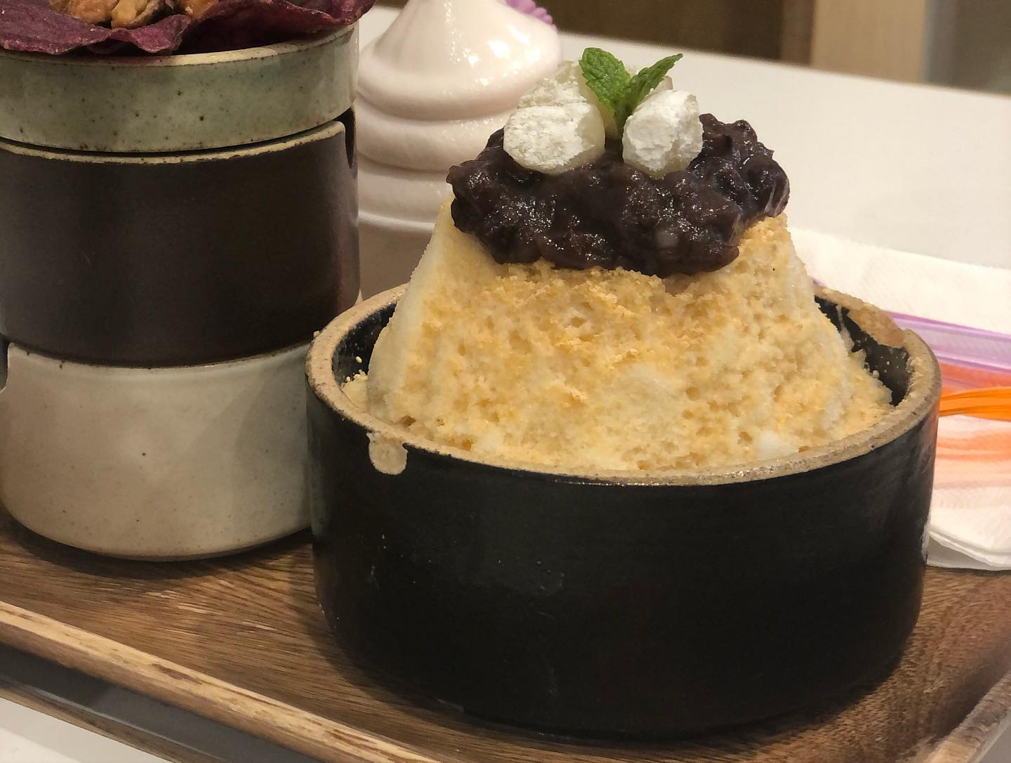 Injeolmi Bingsoo and the milk ice cream