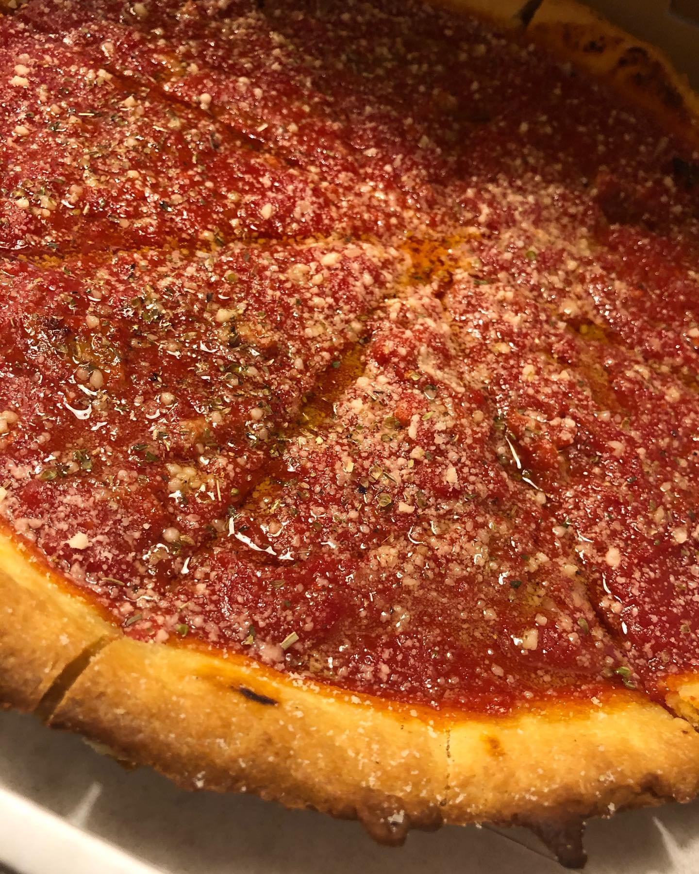 Chicago Deep Dish pizza from Dough Box