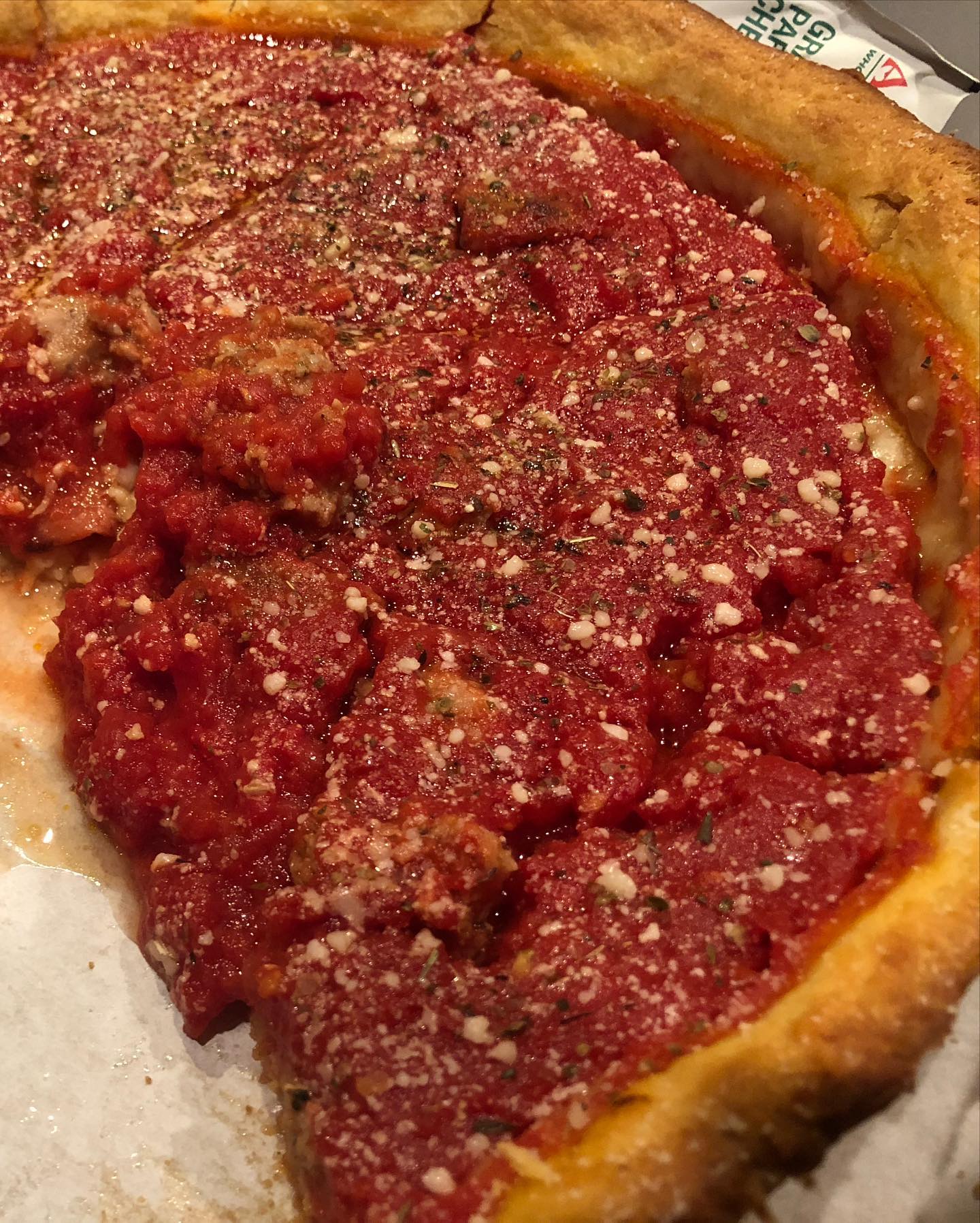 Chicago Deep Dish pizza from Dough Box