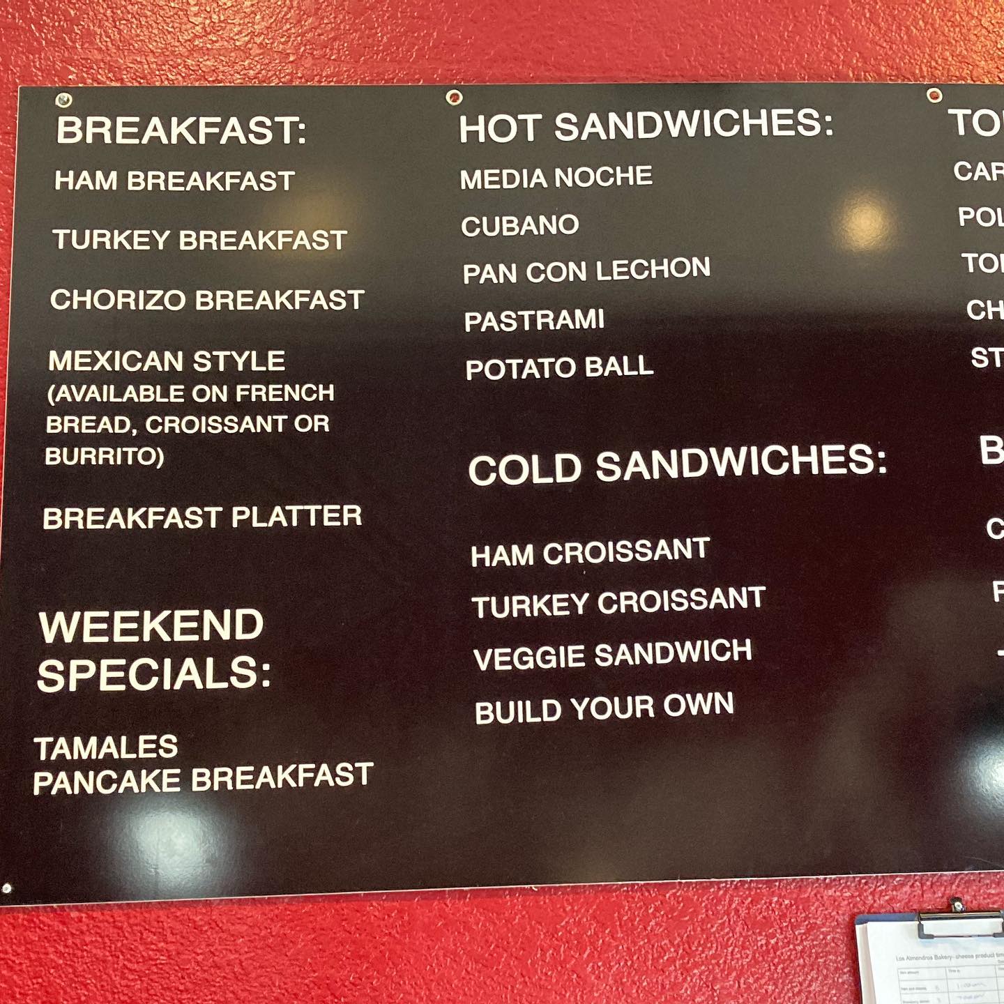 Cubans sandwich with a refugiado and concha