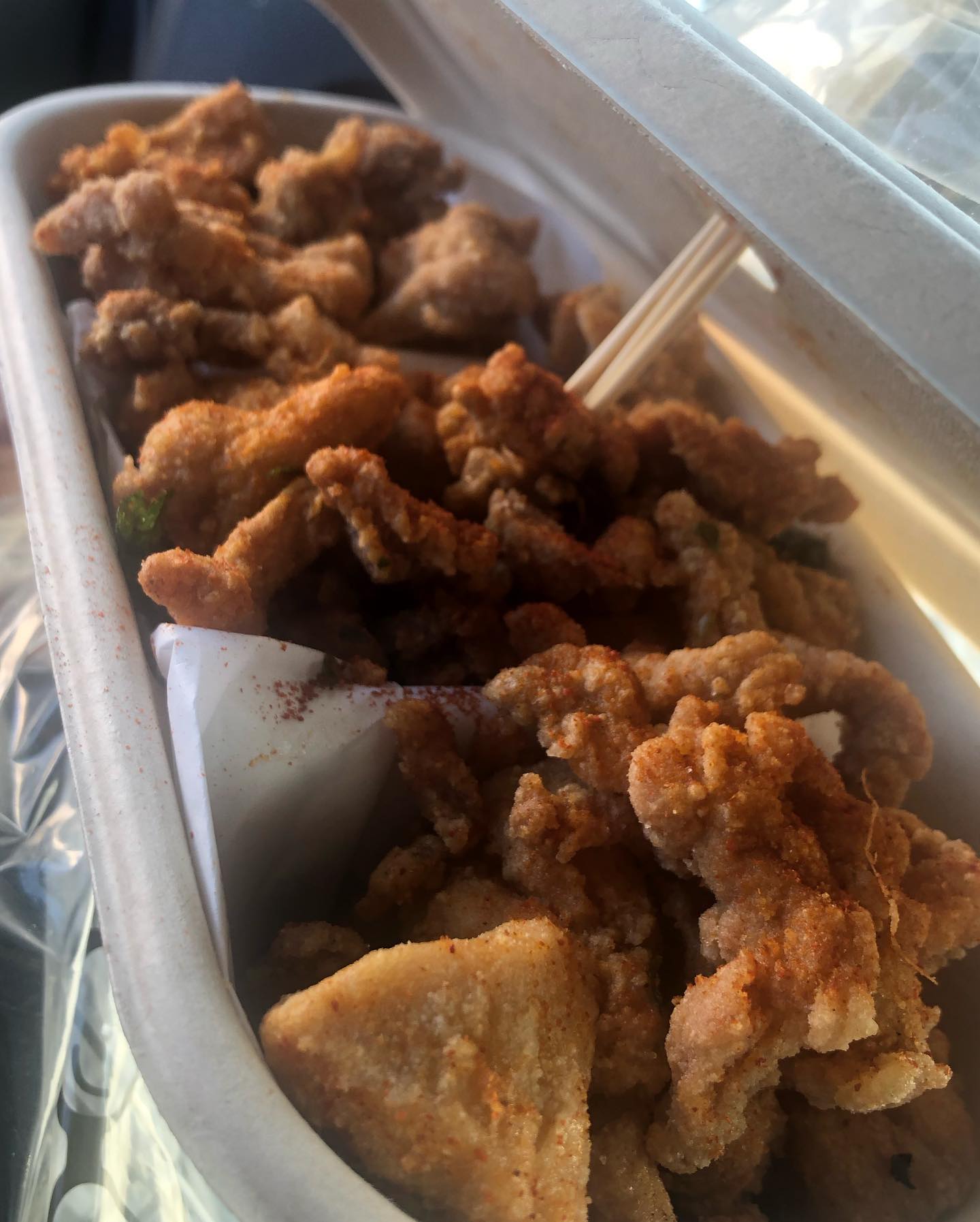 Boba and popcorn chicken from Boba Ave