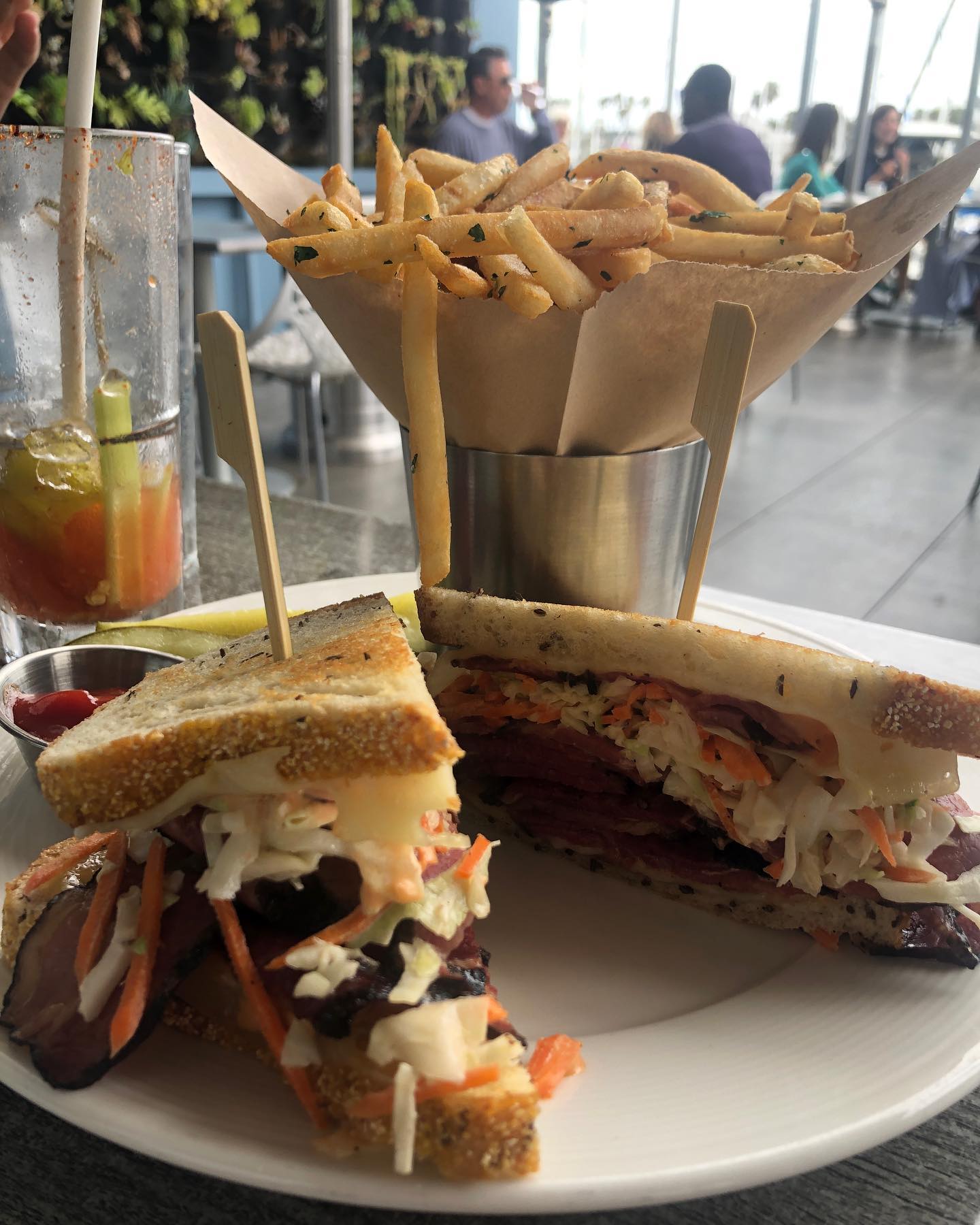 Bloody Mary  and lunch with the buds