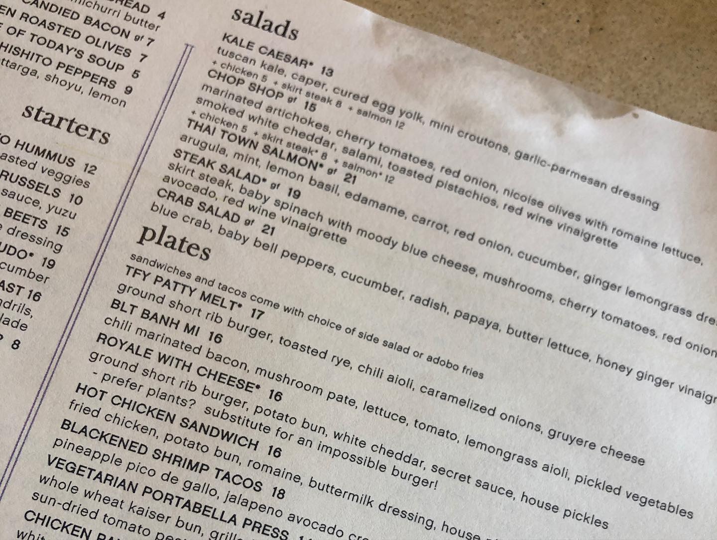 Lunch at The Front Yard