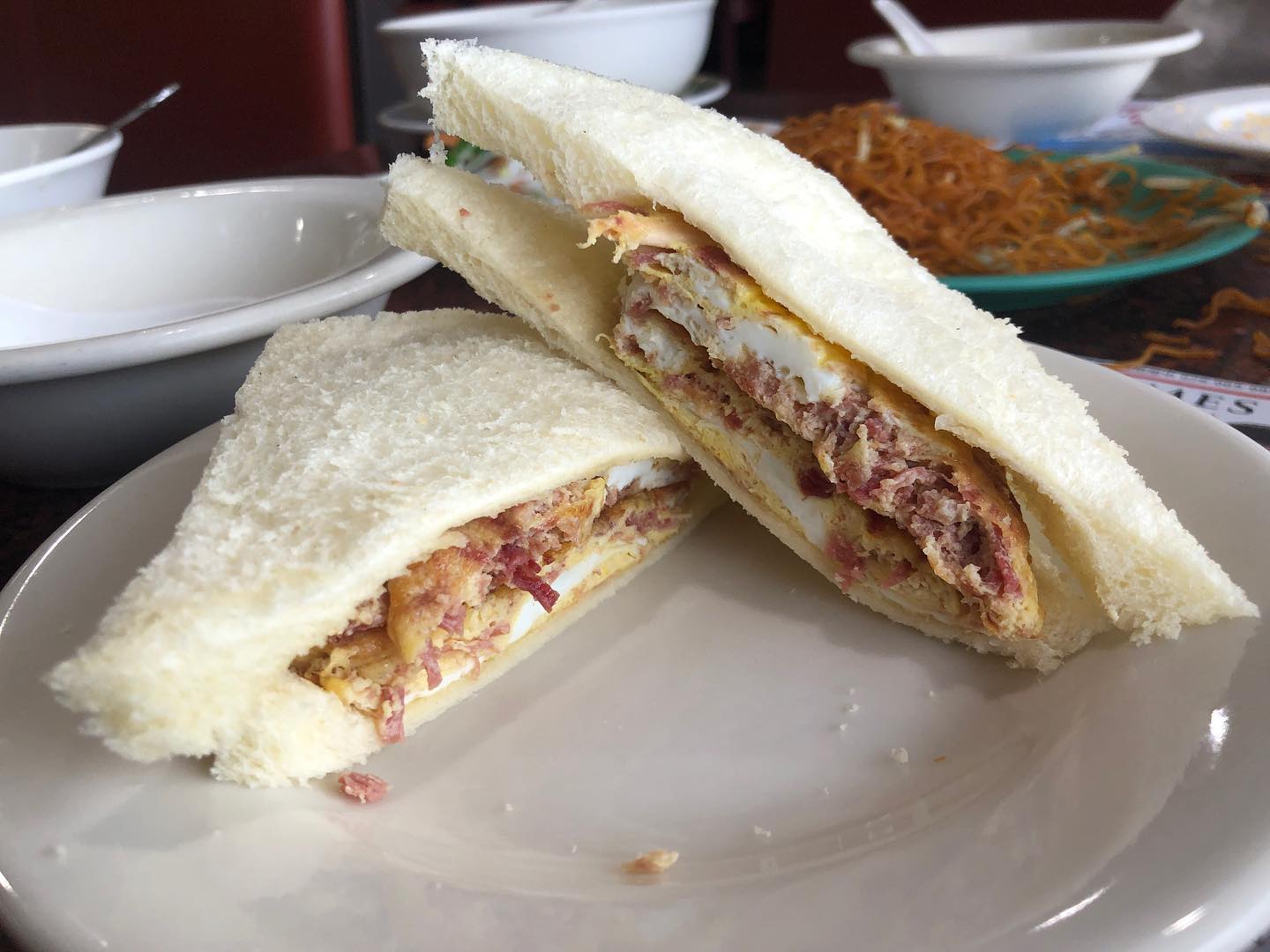 Traditional Hong Kong style breakfast