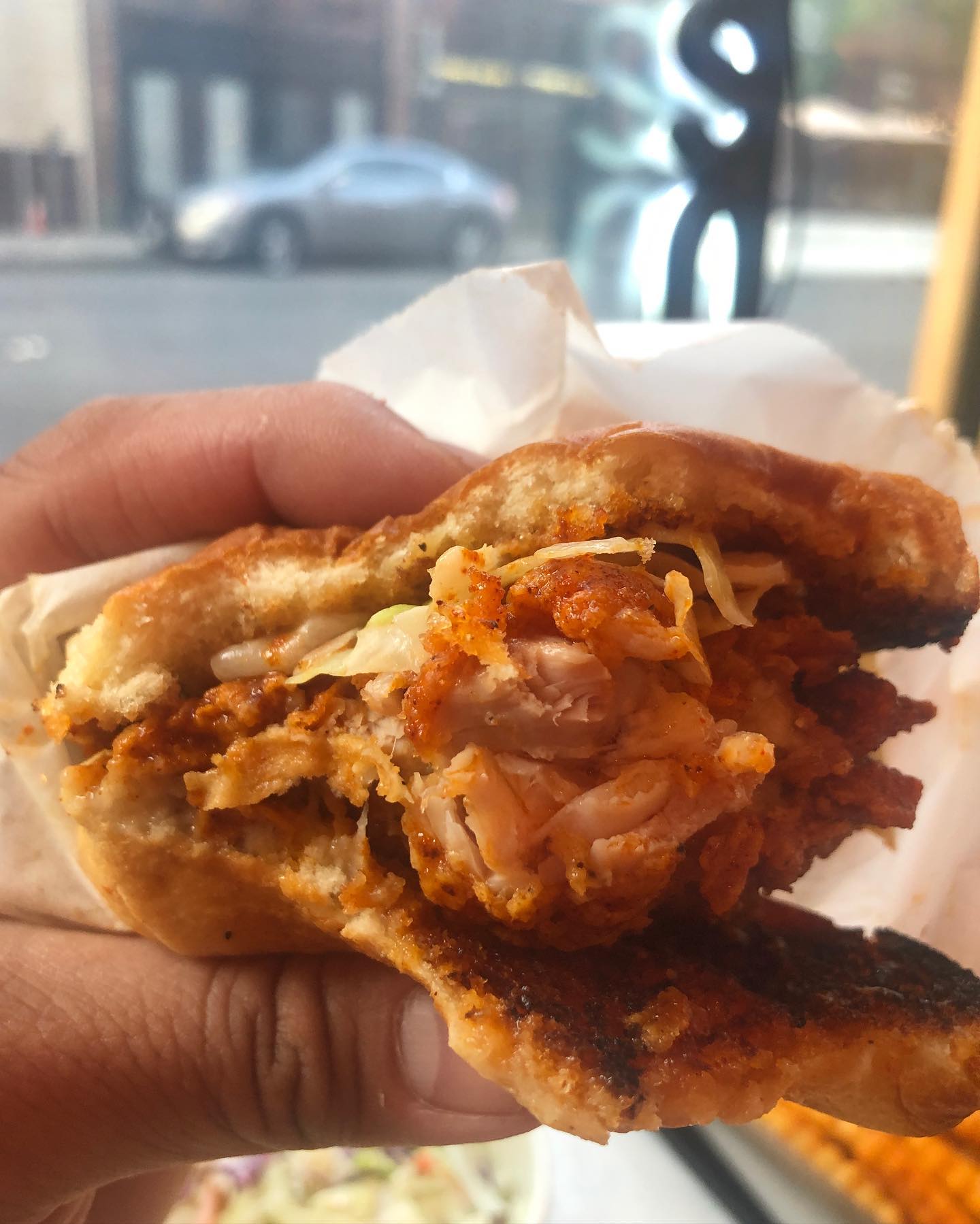 Hot chicken sandwiches from Main Chick in old town Pasadena
