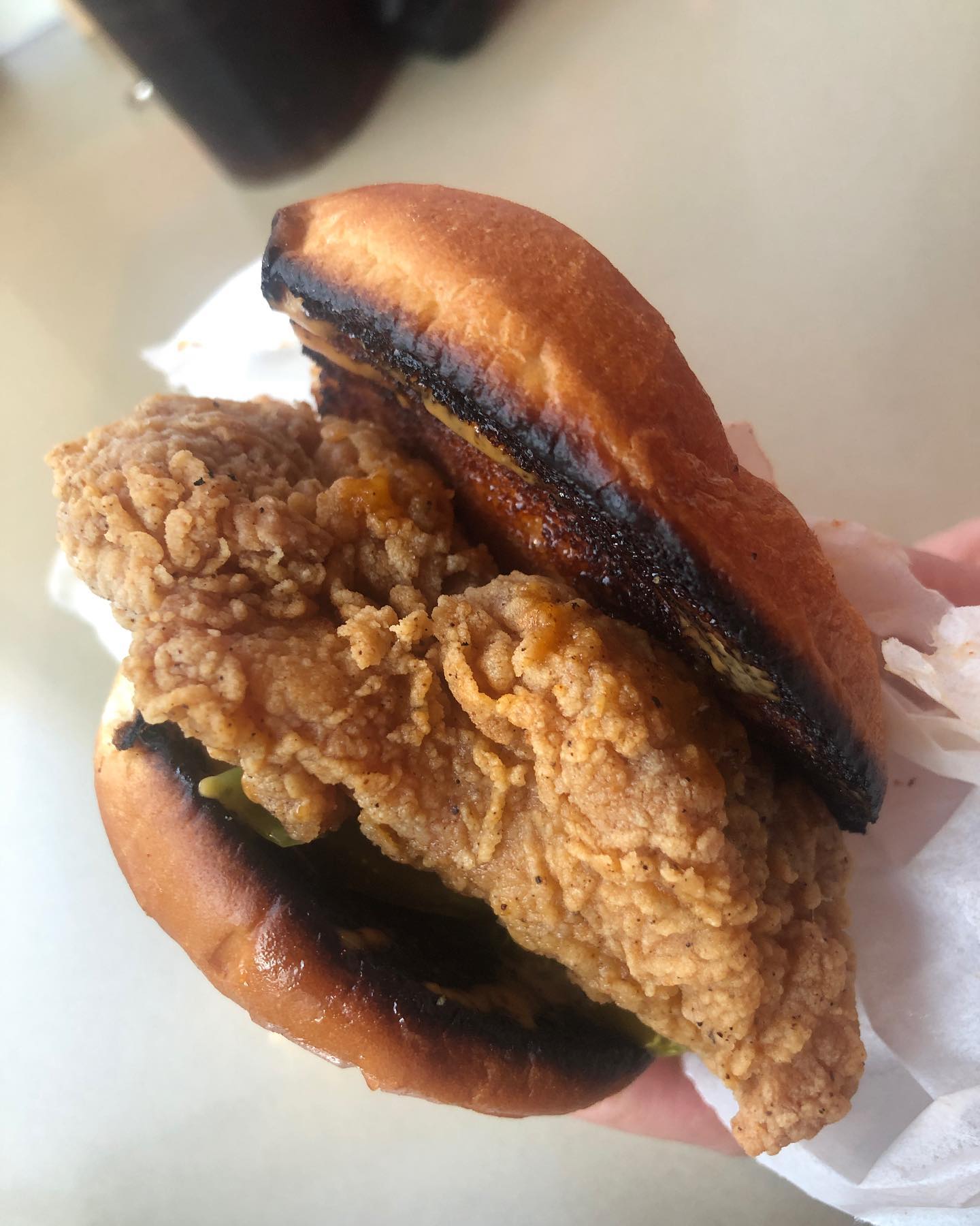 Hot chicken sandwiches from Main Chick in old town Pasadena
