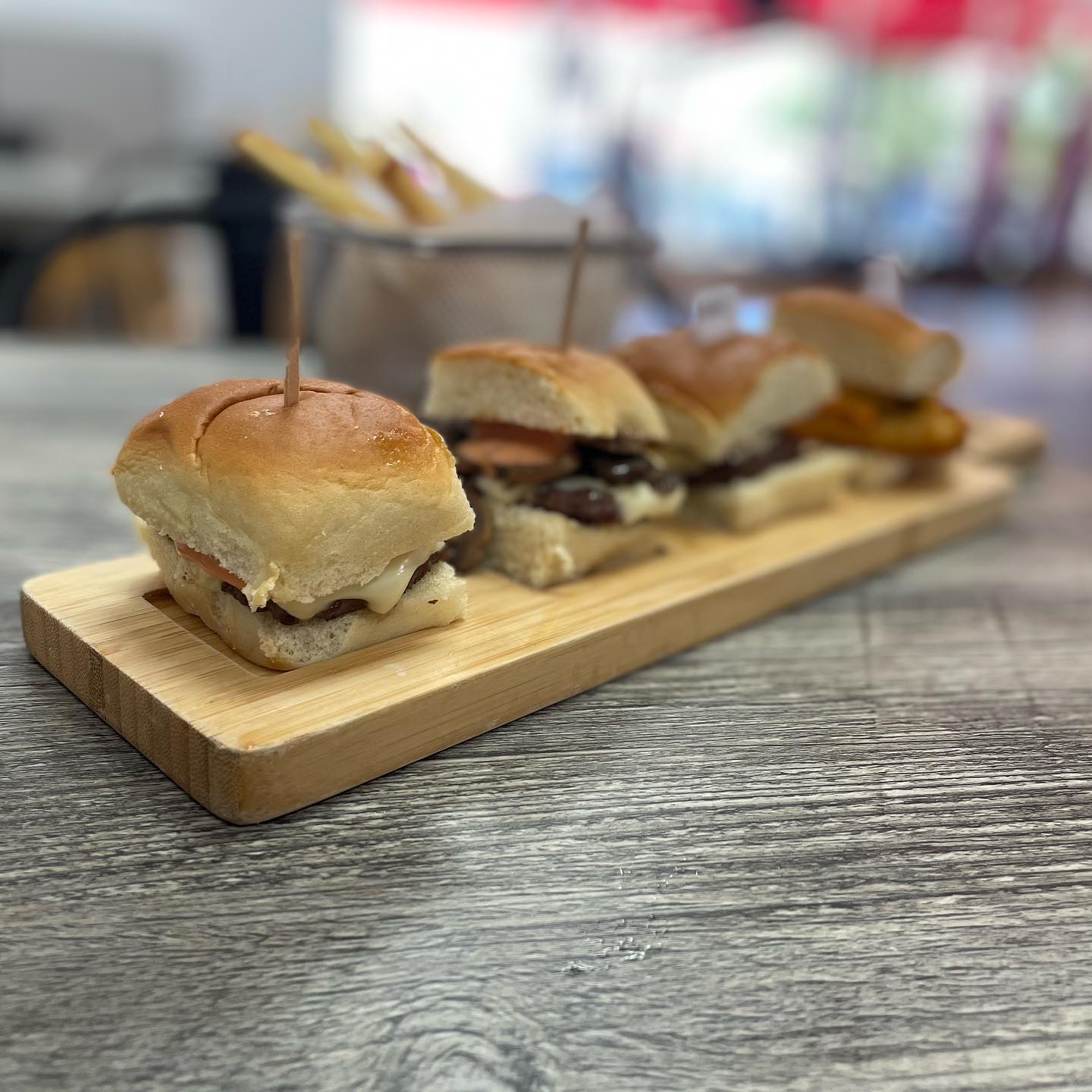 Sliders at Bitez Burger in Sierra Madre