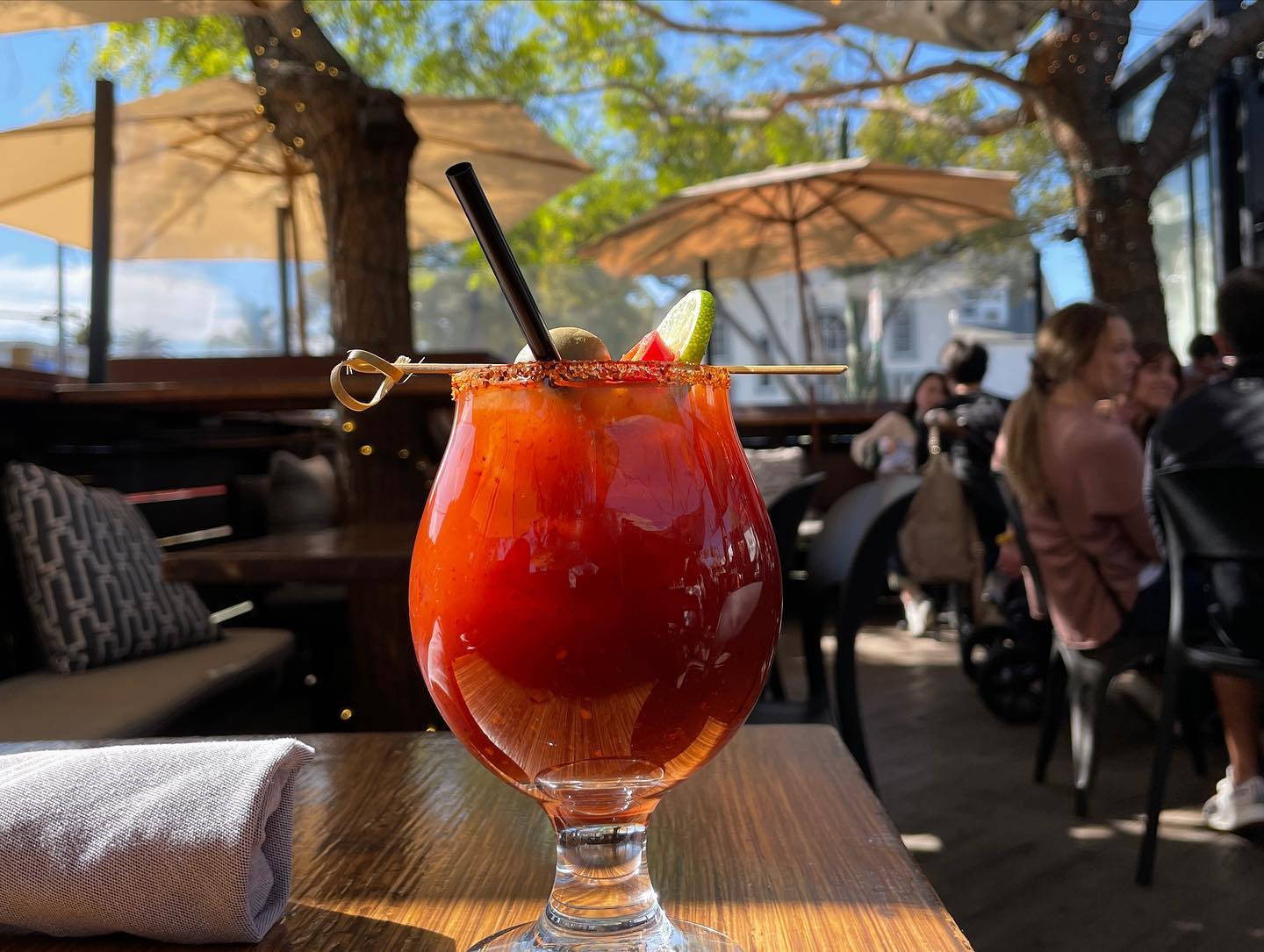 Outdoor brunch at Benchmark in Santa Ana