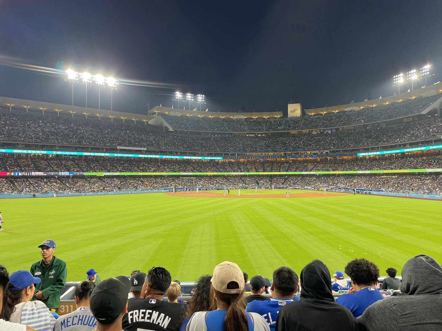 Pulled pork and smoked burnt ends with Kings Hawaiian bread rolls at a Dodger...