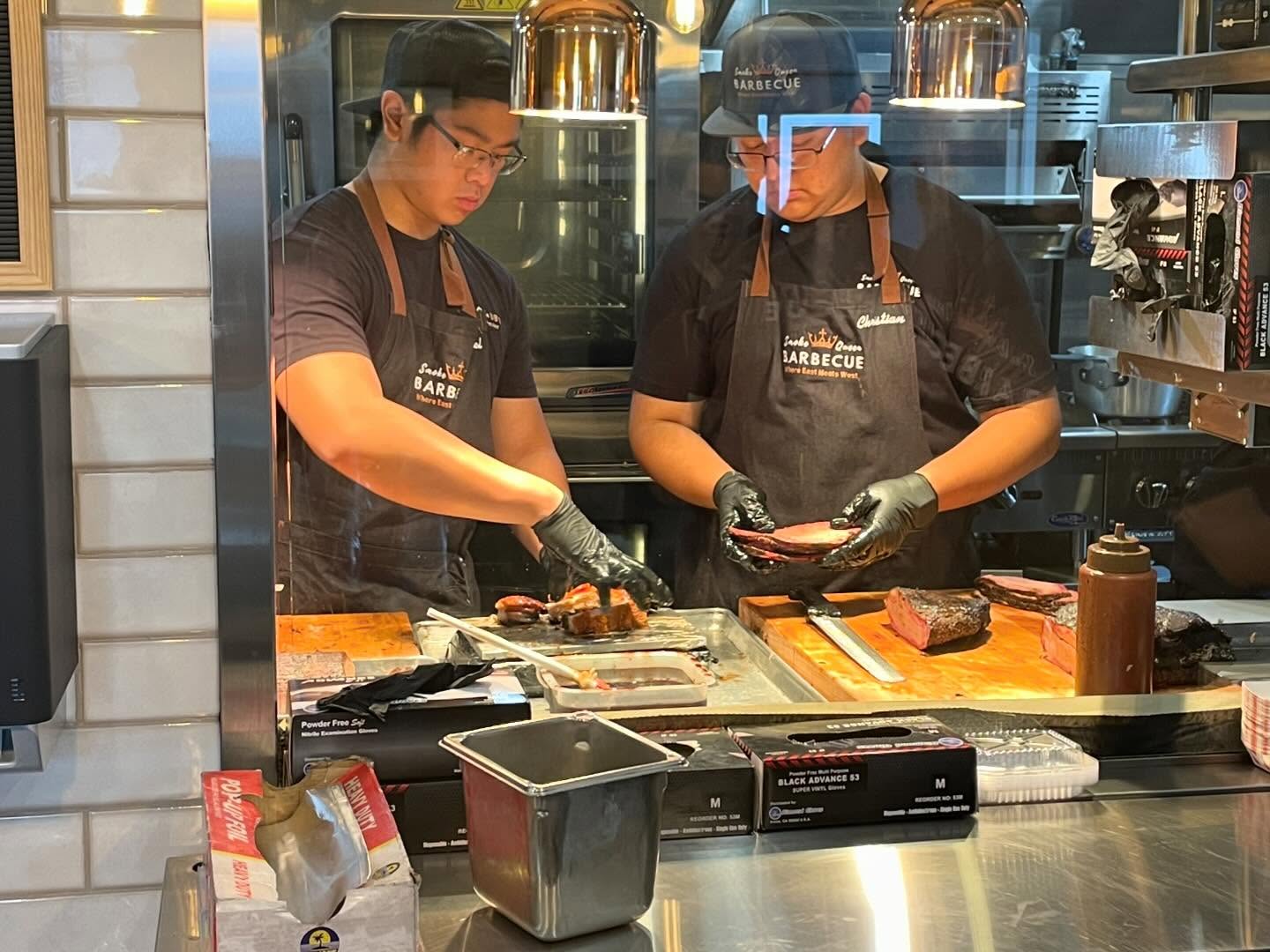 Barbecue at  Had the fatty beef brisket, bbq pork belly char siu, roast pork ...