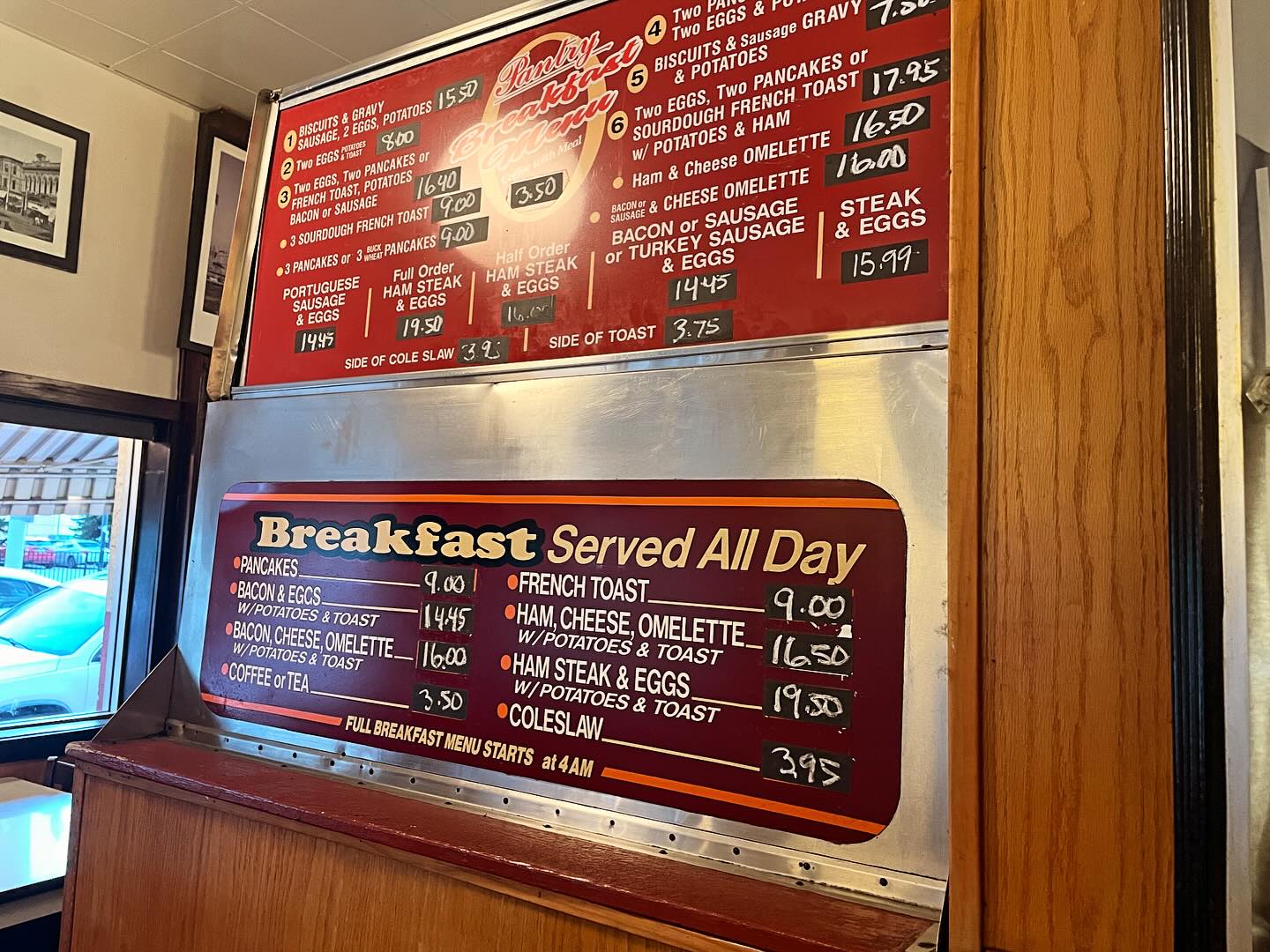Classic American Diner Breakfast at   biscuits and gravy, sausage, eggs, and ...