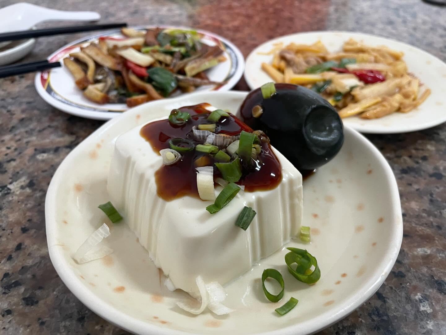 Beef Noodle Soup, dumplings, and tofu + thousand year old egg with my cousin ...