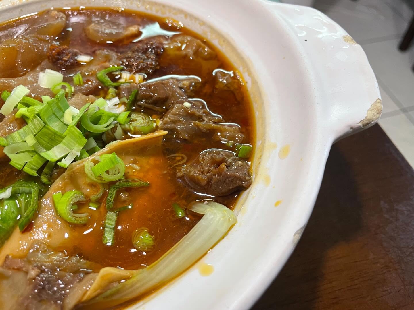 Beef Noodles Soup with a spicy broth or a clear broth