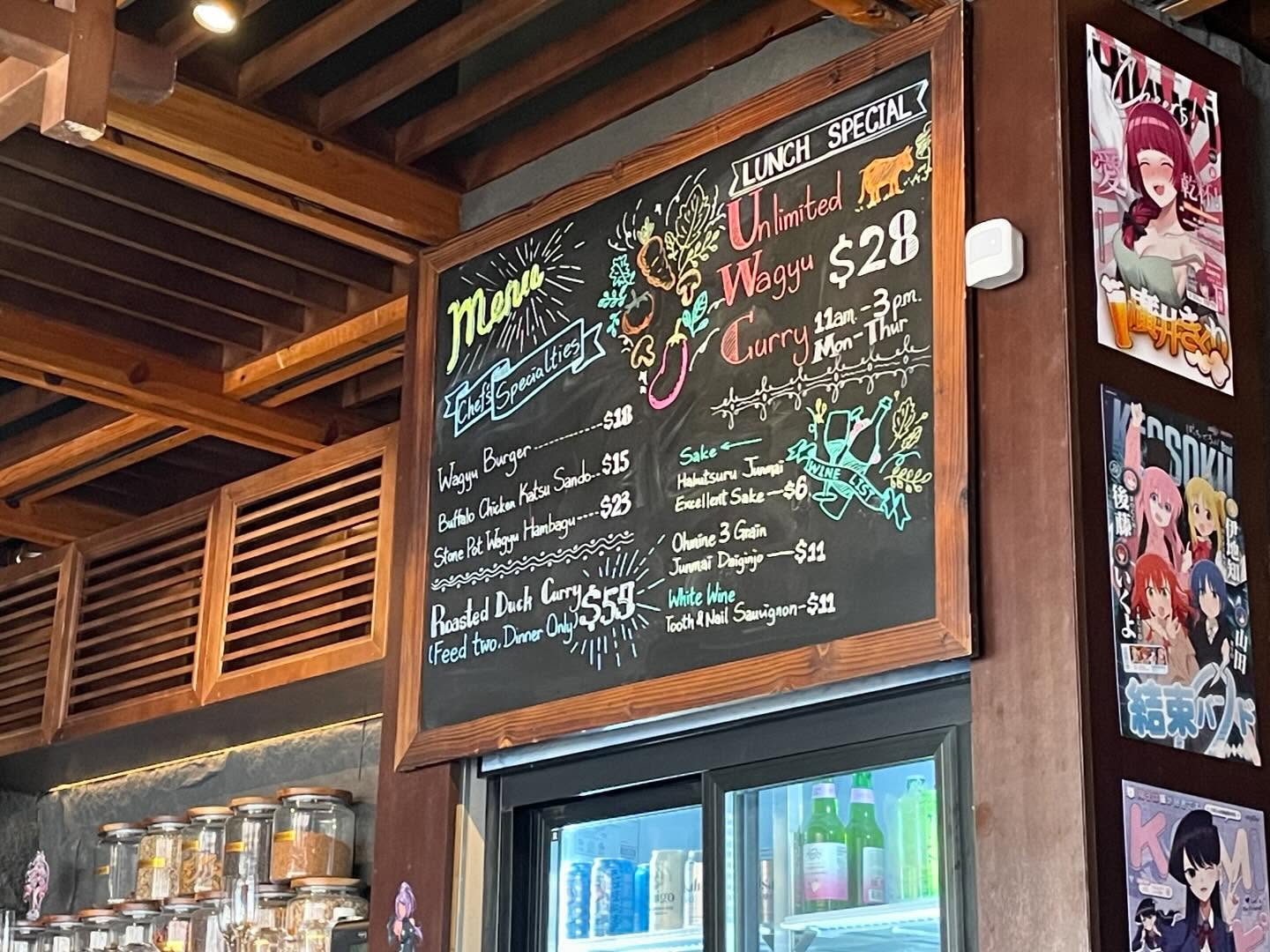 Curry lunch at   Had the Wagyu stone bowl and the tonkatsu pork curry