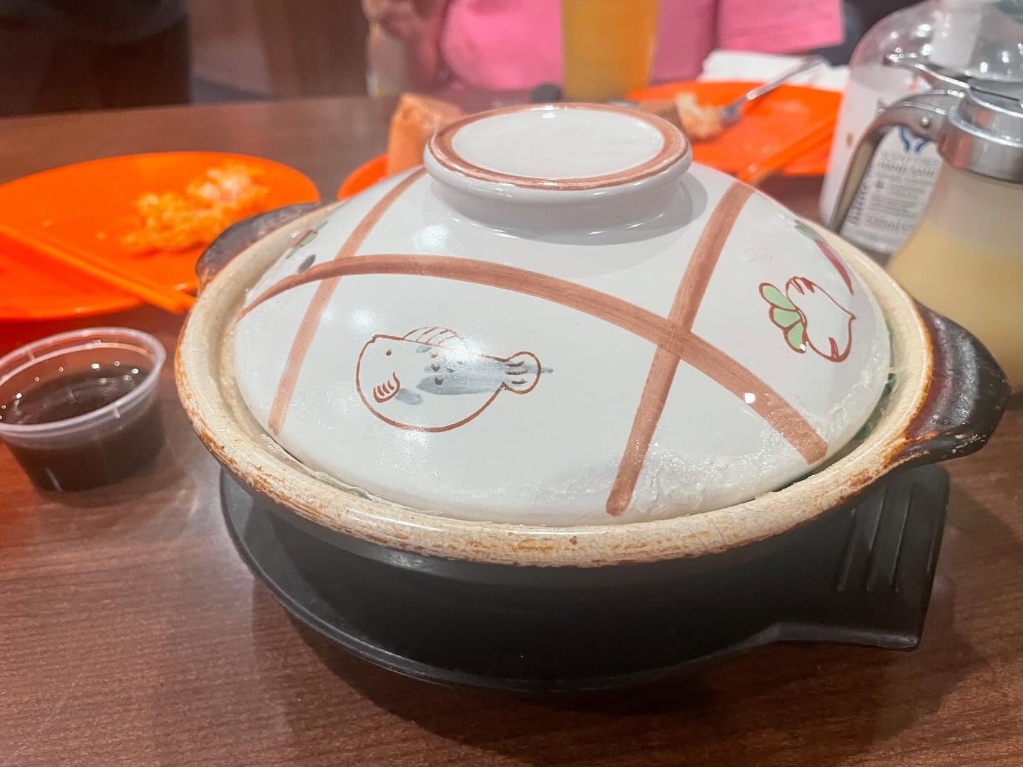 Stone pot rice with Chinese sausage at a Hong Kong style cafe in Monterey park