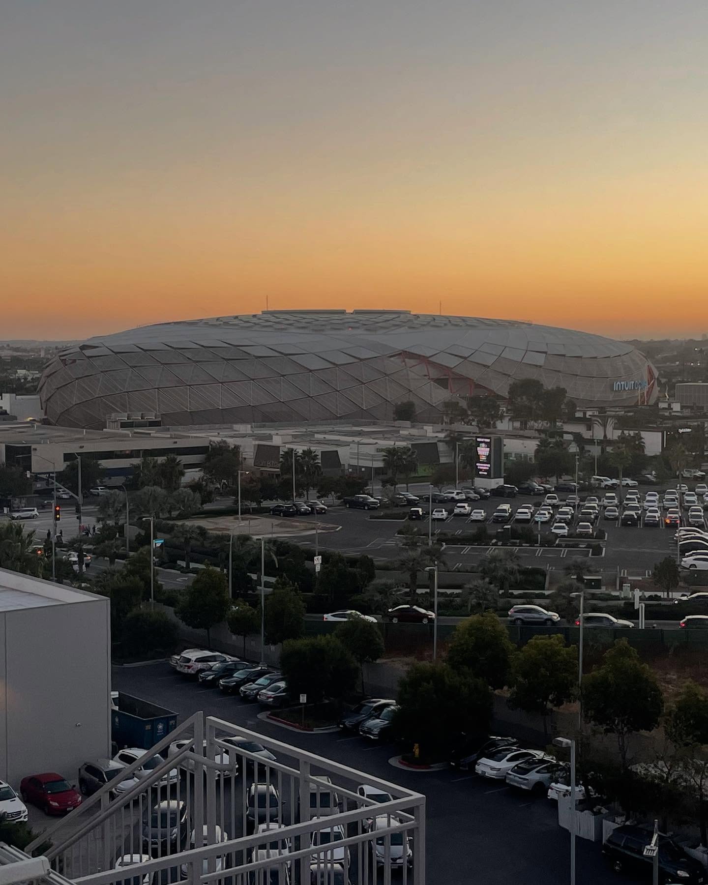 At the Rams game for Monday Night Football