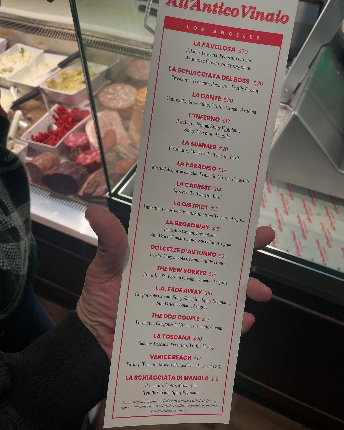 Really good sandwich from All'Antico Vinaio