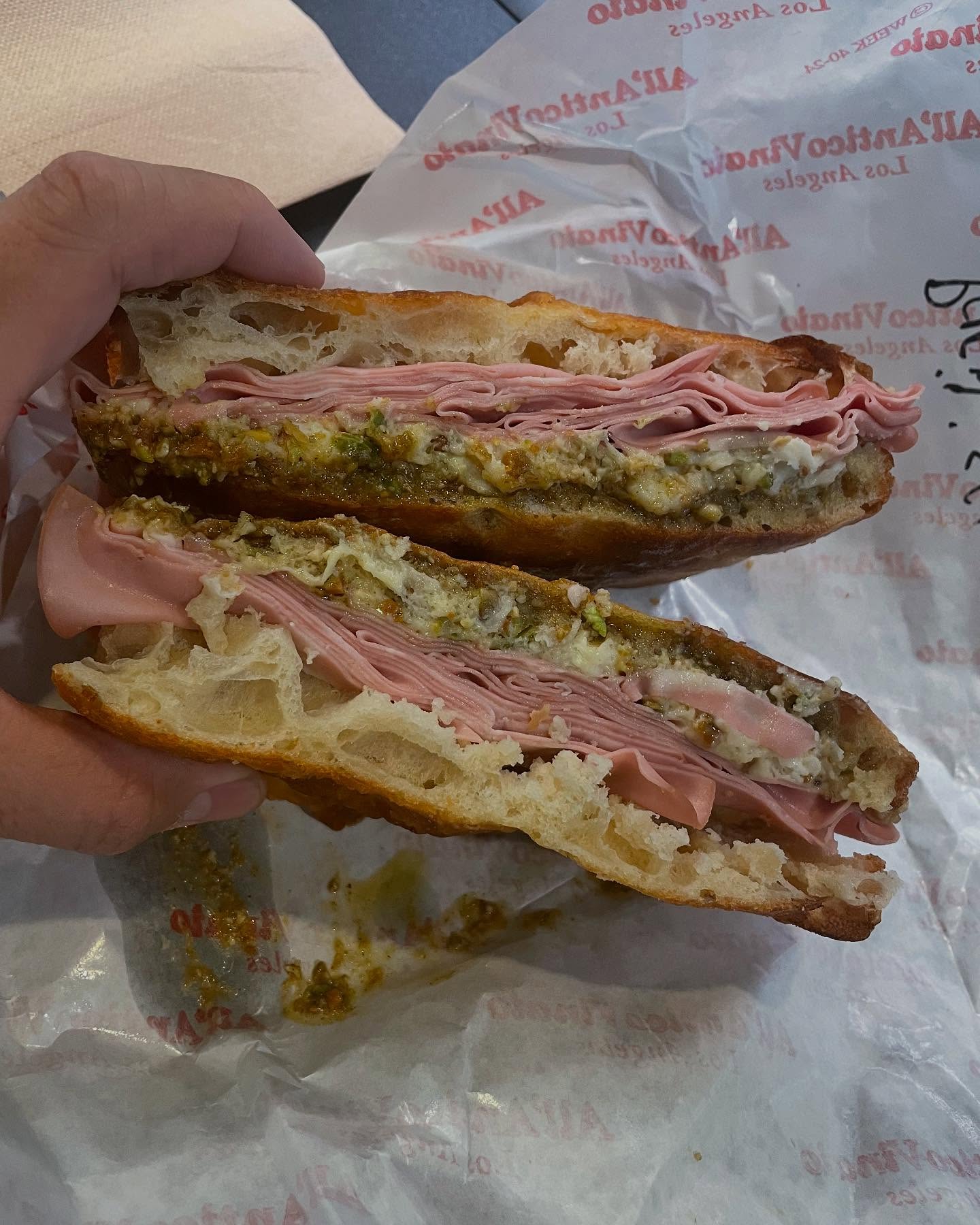 Really good sandwich from All'Antico Vinaio