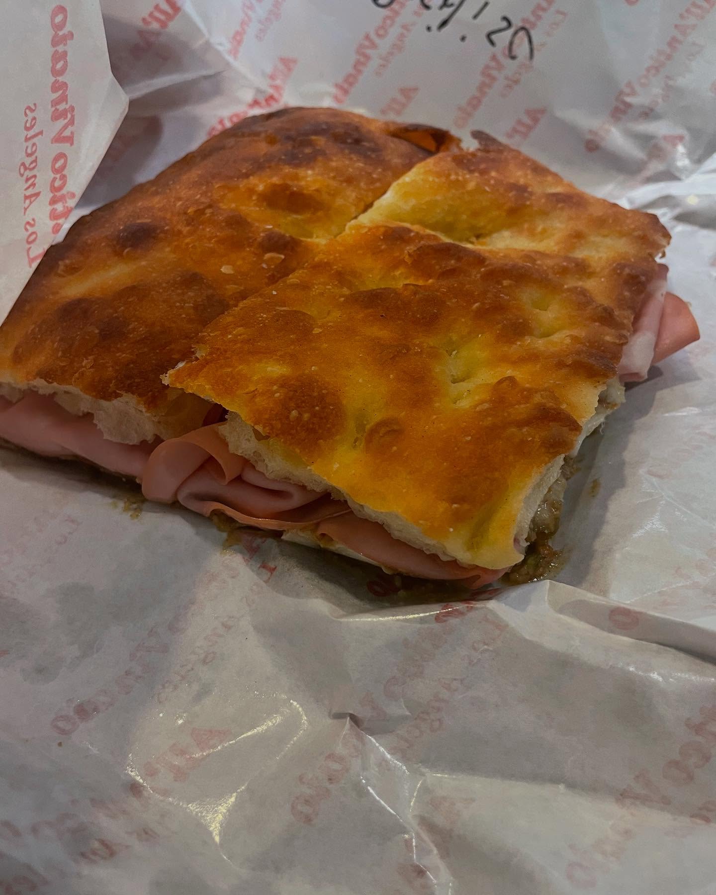 Really good sandwich from All'Antico Vinaio