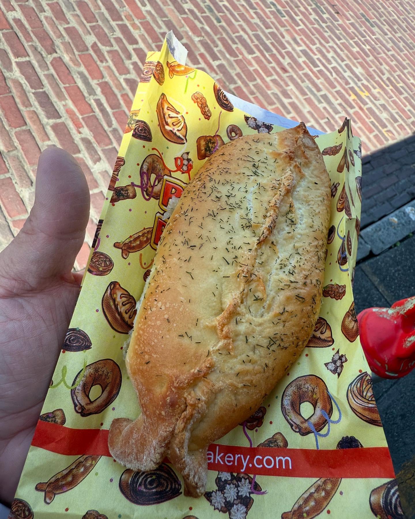 Handheld meat pies from Piroshky Piroshky at Pike Place