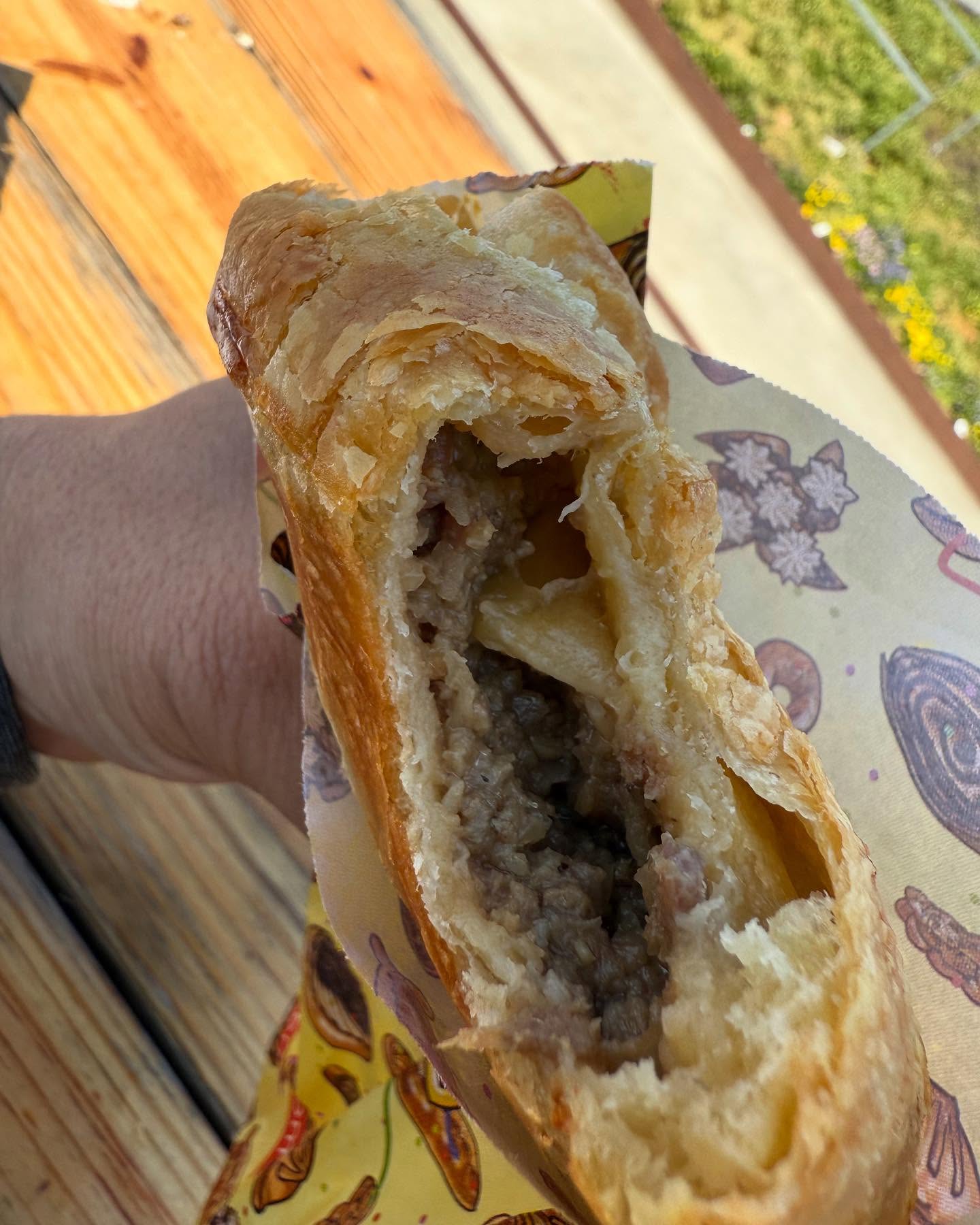 Handheld meat pies from Piroshky Piroshky at Pike Place