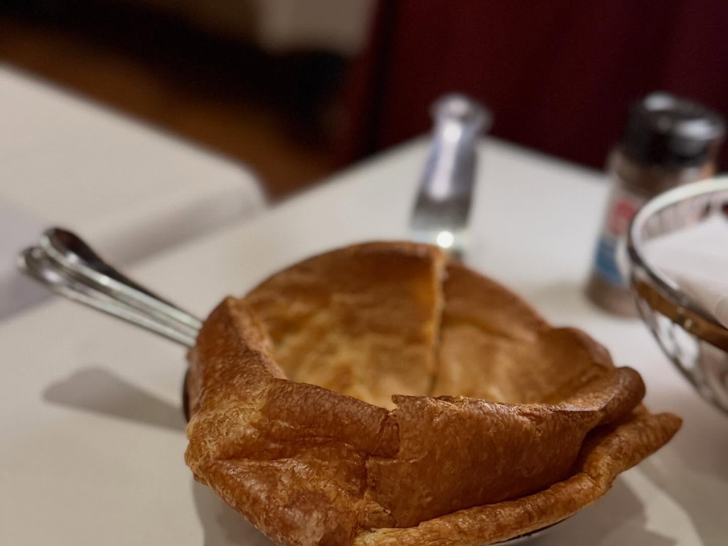 Diamond Jim Cut at Lawry’s The Prime Rib  the Yorkshire pudding, creamed corn...