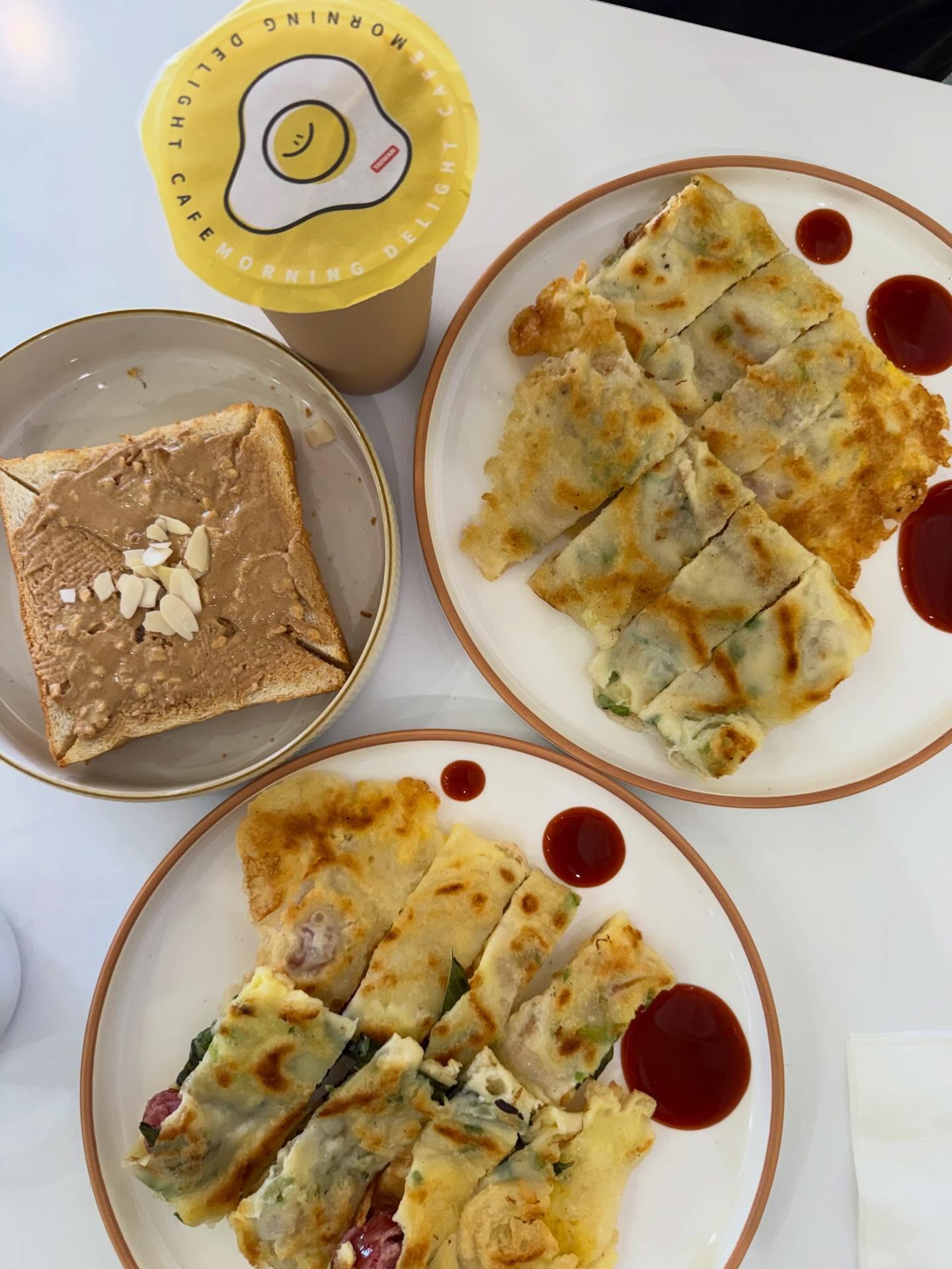 Weekend brunch at Morning Delight Cafe in San Gabriel  had a couple of the eg...