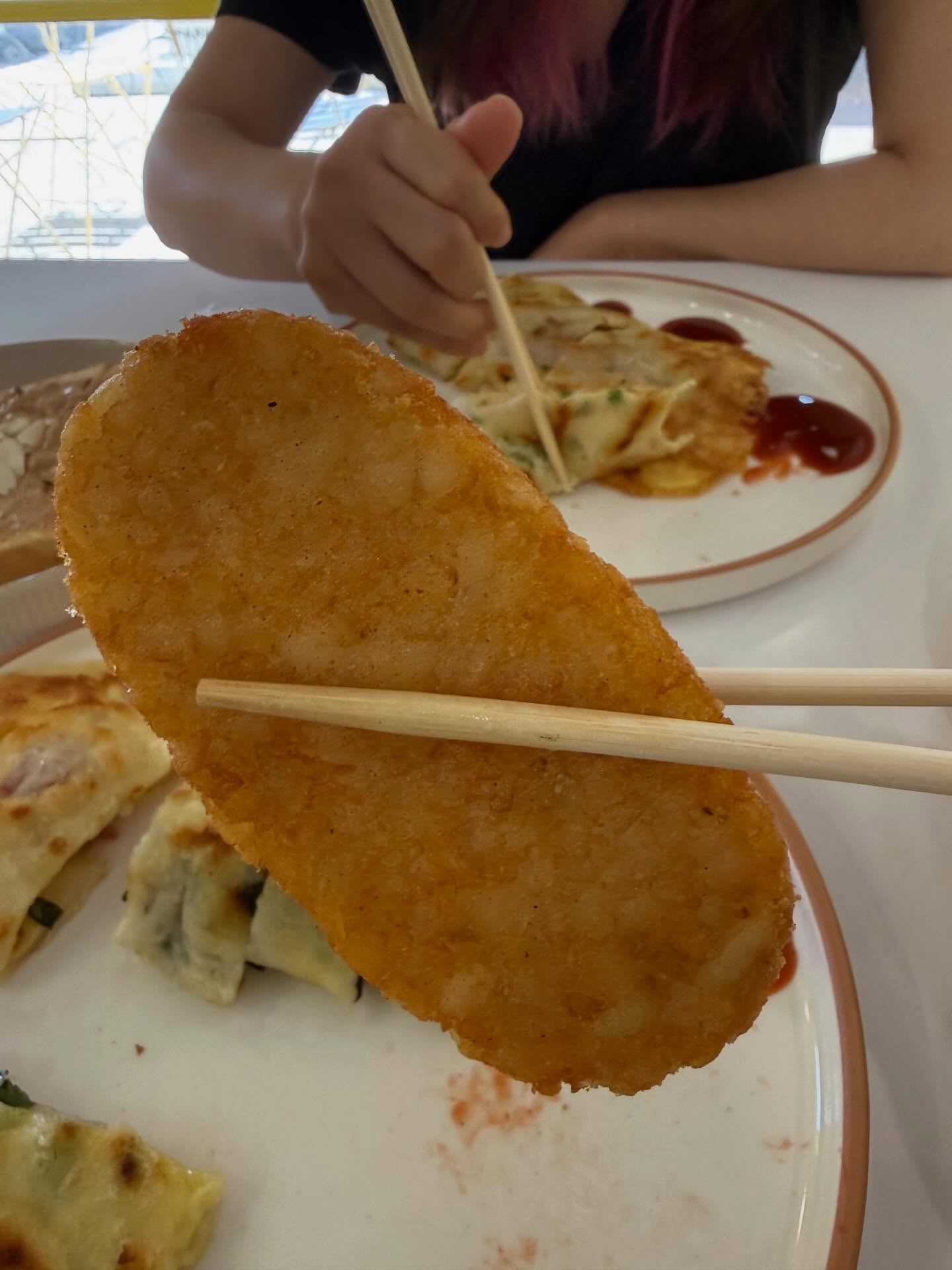 Weekend brunch at Morning Delight Cafe in San Gabriel  had a couple of the eg...