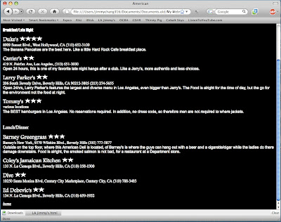 LA Jimmy’s Ultimate Dining Guide. . .Circa 1996